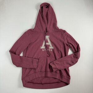 Vintage Y2k Abercrombie & Fitch‎ Red Hoodie Sweatshirt Sweater Womens Medium